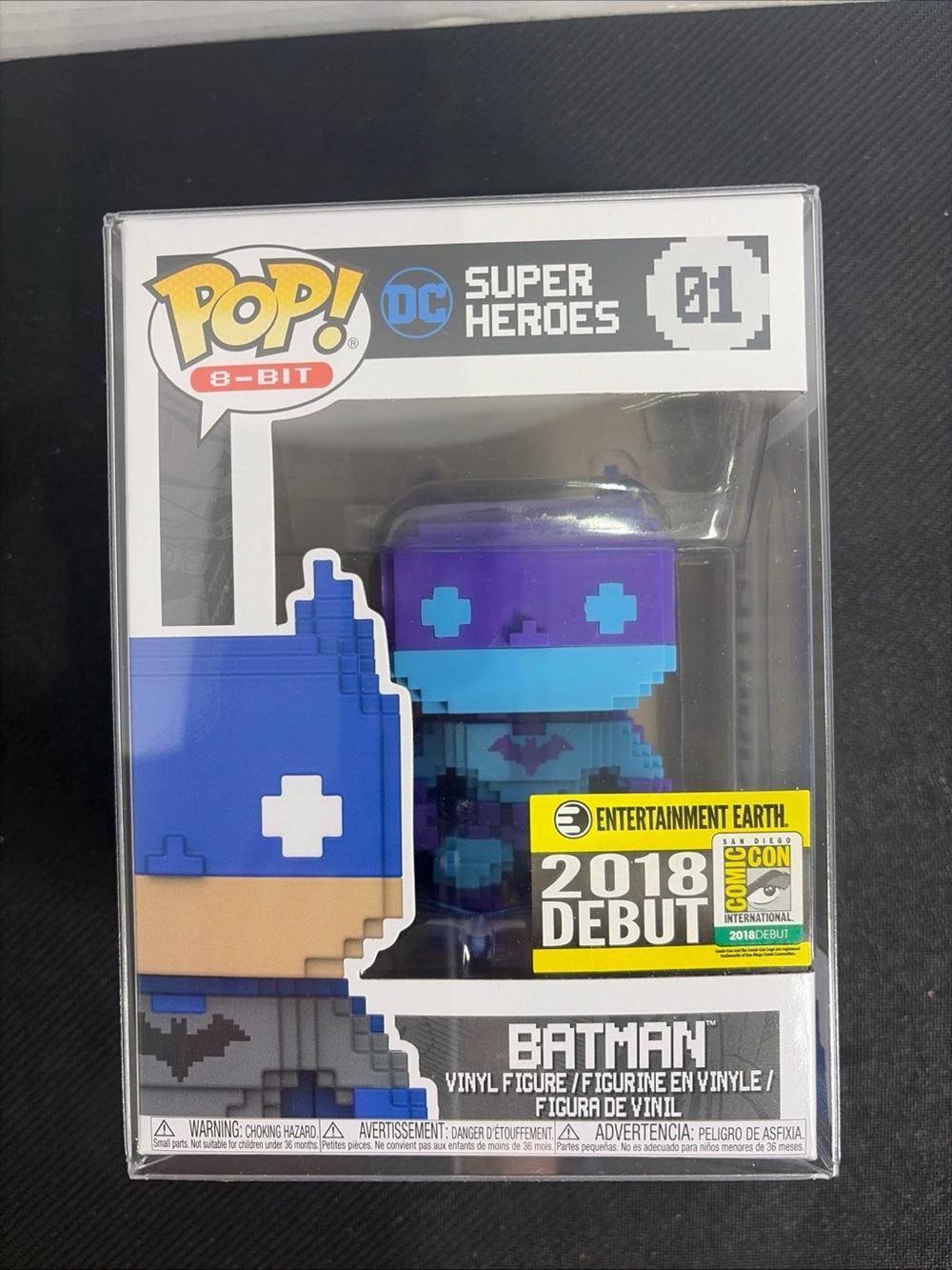 Funko Pop! 8-Bit DC Super Heroes Batman #01 Entertainment Earth Exclusive Debut